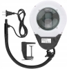 PIERŚCIENIOWA LAMPA LED Z LUPĄ DUŻĄ 12cm 3X LAMPKA BIURKOWA WARSZTATOWA 15W