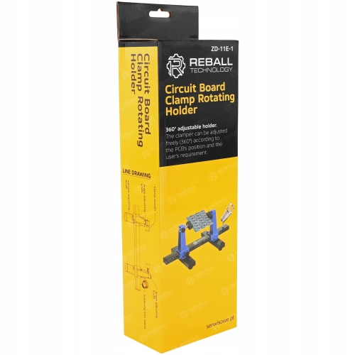 UCHWYT DO PŁYT PCB SERWISOWY TRZECIA RĘKA + PODSTAWKA LUTOWNICY ZD-11E -1