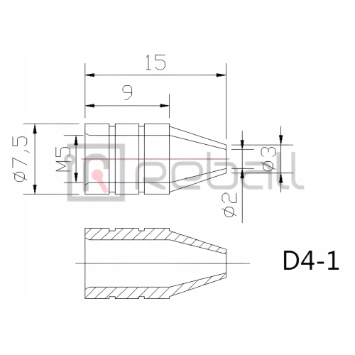 KOŃCÓWKA DO ODSYSACZA ELEKTRYCZNEGO CYNY ROZLUTOWNICY ELEKTRYCZNEJ ZD-211