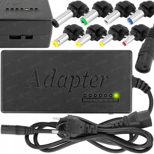ZASILACZ UNIWERSALNY 96W 12 15 16 18 19 20 24V IMPULSOWY SIECIOWY KOŃCÓWKI