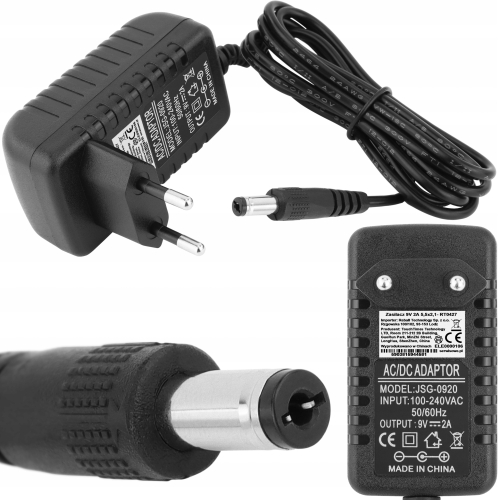 ZASILACZ 9V 2A 18W IMPULSOWY DC SIECIOWY UNIWERSALNY REBALL 2.1/5.5mm