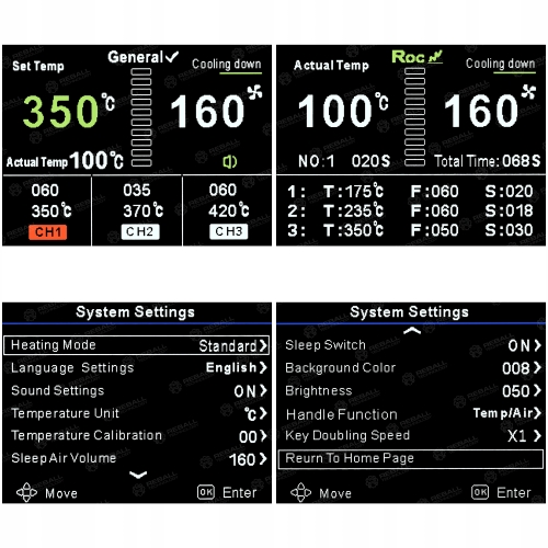 STACJA LUTOWNICZA HOT AIR GORĄCE POWIETRZE AIFEN F5 PRO 1000W + 4 DYSZE