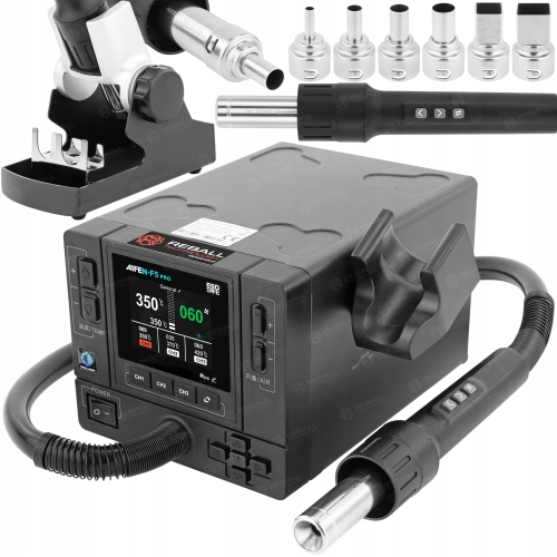 STACJA LUTOWNICZA HOT AIR GORĄCE POWIETRZE AIFEN F5 PRO 1000W + 4 DYSZE