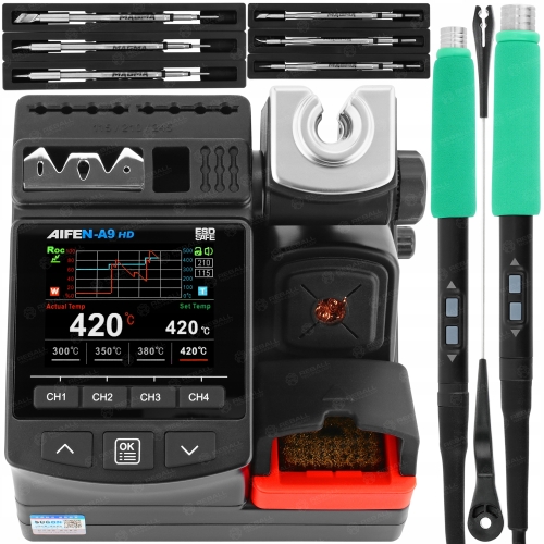 STACJA LUTOWNICZA AIFEN A9HD 2 KOLBY C245 C210 180W + 6 GROTÓW