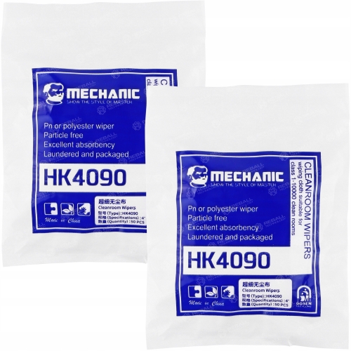 100x ŚCIERECZKI CHUSTECZKI ANTYSTATYCZNE BEZPYŁOWE ESD HK4090 10x10 100g