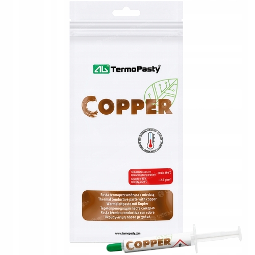 PASTA TERMOPRZEWODZĄCA AG TERMOPASTY COPPER 4g MIEDZIANA RADIATOR HQ