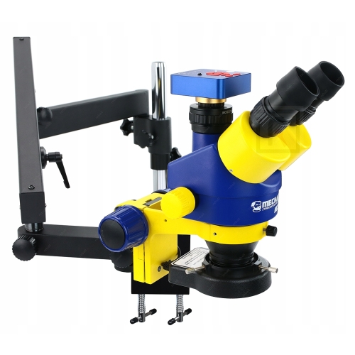 MIKROSKOP STEREOSKOP TRINOKULAR MC75T-M1 KAMERA 2.7K MINIONEK 90x DO STOŁU