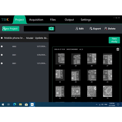 RENTGEN X-RAY TBK-2208 BEZKONTAKTOWA NIEDESTRUKCYJNA INSPEKCJA BGA PCB