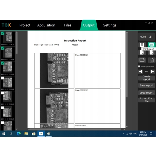 RENTGEN X-RAY TBK-2208 BEZKONTAKTOWA NIEDESTRUKCYJNA INSPEKCJA BGA PCB
