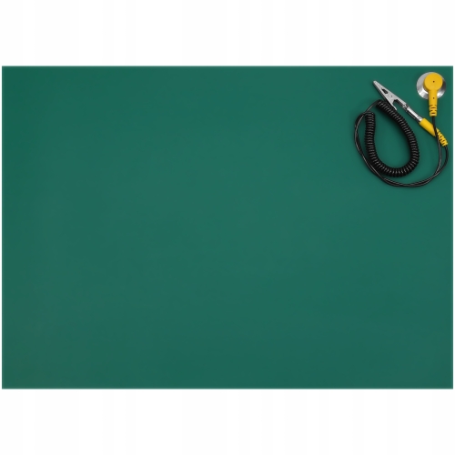 MATA ANTYSTATYCZNA ESD DO LUTOWANIA SERWISOWA ZIELONA MAT 300x300 PRZEWÓD