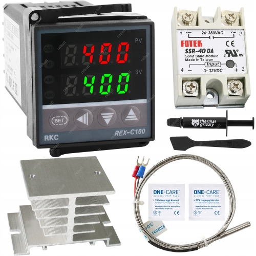 REGULATOR TEMPERATURY CZUJNIK K + SSR 40A DO WĘDZARNI RYB PIEKARNI DO 5000W