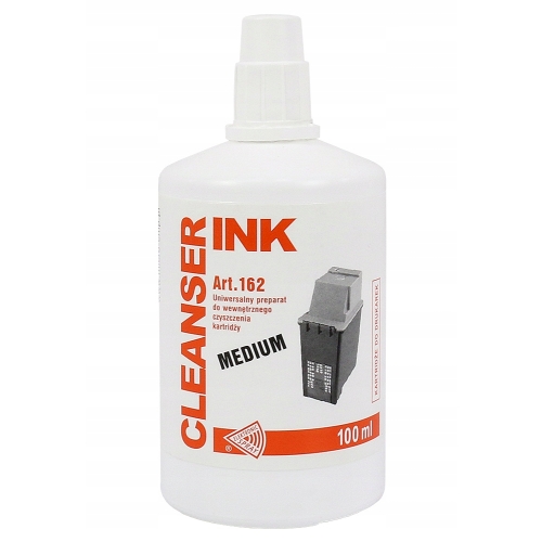 CLEANSER INK MEDIUM 100ml UDRAŻNIA DO CZYSZCZENIA GŁOWIC TUSZY KARTRIDŻY