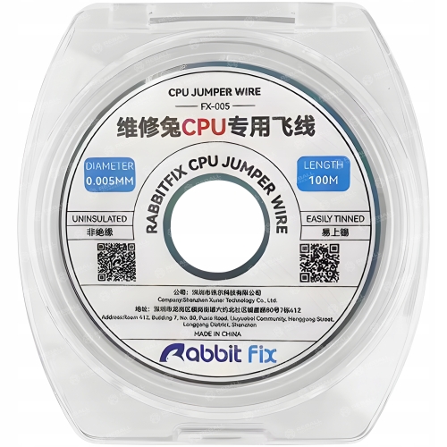 DRUT MIEDZIANY NIEIZOLOWANY NAPRAWA ŚCIEŻEK RABBIT FIX 0,005mm 100m FX-02