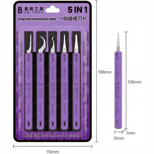 SKALPEL 5x OSTRZA NÓŻ OTWIERAK BGA IC DO PCB WYMIANY UKŁADÓW BGA LB RT0454