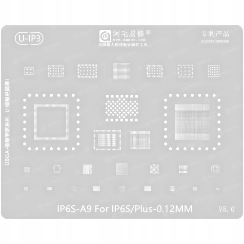 ZESTAW 12szt SITA UNIWERSALNE MATRYCA BGAP AMAOE REBALLING BGA IPHONE 6-17