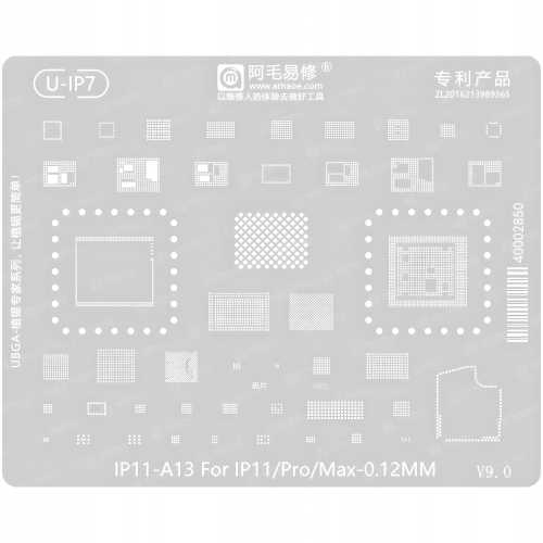 ZESTAW 12szt SITA UNIWERSALNE MATRYCA BGAP AMAOE REBALLING BGA IPHONE 6-17
