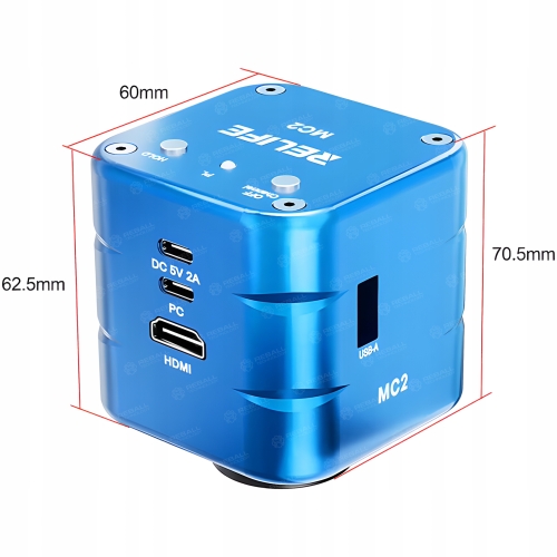 CYFROWA KAMERA MIKROSKOPU HDMI RELIFE MC2 4K 30FPS POMIAR MULTIMETR MYSZKA