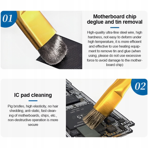 KOŃCÓWKI PĘDZELKA PĘDZEL DWUSTRONNY 2SZT CZYSZCZENIE PCB SUNSHINE SS-022D