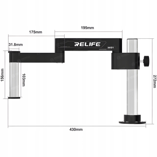 UNIWERSALNY STOJAN WIESZAK UCHWYT DO MIKROSKOPU STOŁU BLATU RELIFE MS1