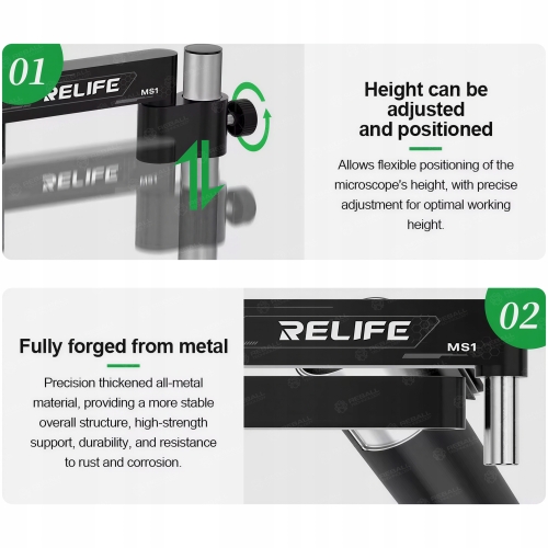 UNIWERSALNY STOJAN WIESZAK UCHWYT DO MIKROSKOPU STOŁU BLATU RELIFE MS1