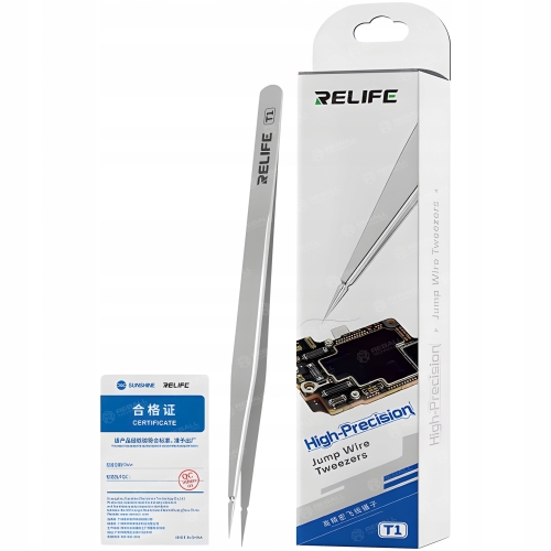 PRECYZYJNA METALOWA PINCETA PĘSETA PENSETA PROSTA DO BRWI RZĘS RELIFE T1