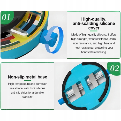 UCHWYT MONTAŻOWY DO PCB OBROTOWY UKŁADÓW BGA PCB NAND RELIFE RL-601Q ZACISK