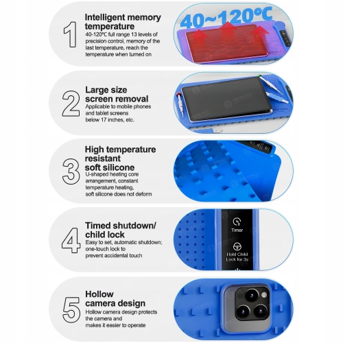 SEPARATOR MATA PODGRZEWACZ DO LCD TABLETÓW IPAD SUNSHINE LS3 PLUS 40-120°C