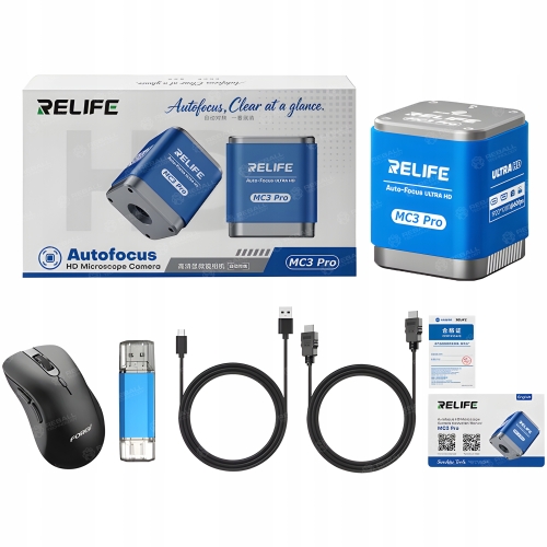 CYFROWA KAMERA DO MIKROSKOPU HDMI FHD 60FPS RELIFE MC3 PRO +PENDRIVE MYSZKA
