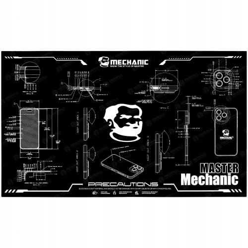 MATA SILIKONOWA MECHANIC REPAIR WORK V79 MAT HOT AIR 580x345mm SERWISOWA
