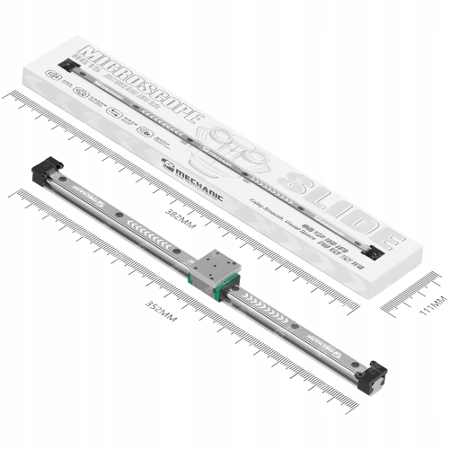 SZYNA PROWADNICA Z ŁOŻYSKAMI DO UCHWYTU STOJANA MIKROSKOPU MECHANIC HG15