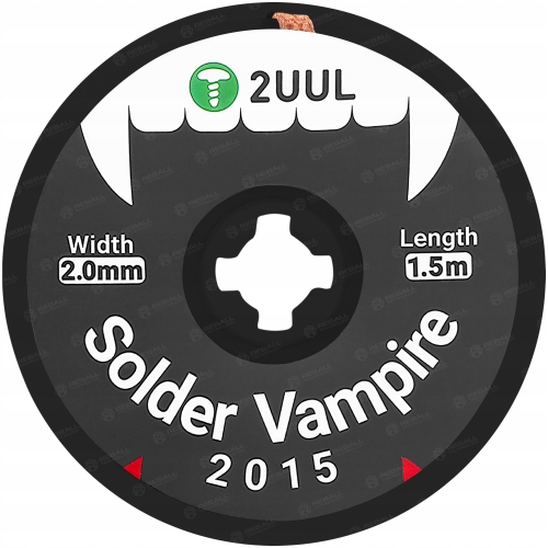 MIEDZIANA PLECIONKA ROZLUTOWUJĄCA DO CYNY 2UUL SOLDER VAMPIRE 2,0mm 1.5m