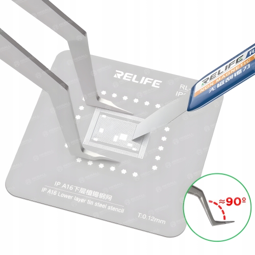 PRECYZYJNA METALOWA PINCETA PĘSETA PENSETA ZAGIĘTA RELIFE ST-20L CHWYTANIA