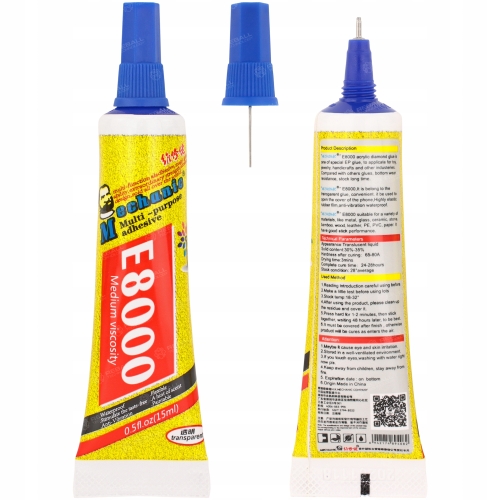 KLEJ MECHANIC E8000 TRANSPARENTNY MONTAŻOWY SYNTETYCZNY UNIWERSALNY 15ml