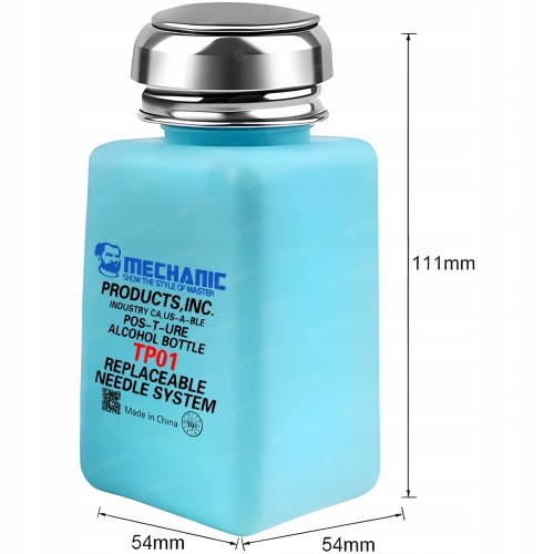 BUTELKA DOZOWNIK Z POMPKĄ WANIENKĄ NIEBIESKIA MECHANIC 200ml HDPE ESD SAFE