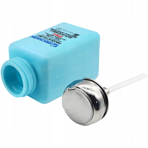 BUTELKA DOZOWNIK Z POMPKĄ WANIENKĄ NIEBIESKIA MECHANIC 200ml HDPE ESD SAFE