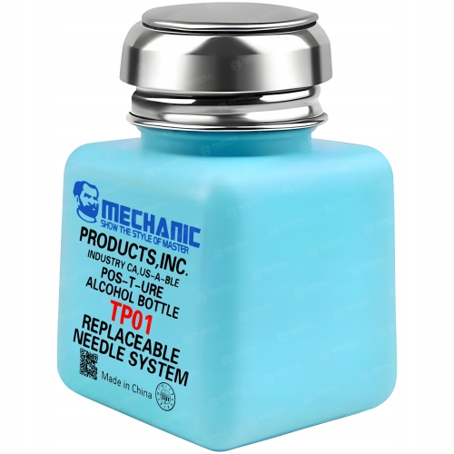 BUTELKA DOZOWNIK Z POMPKĄ WANIENKĄ NIEBIESKIA MECHANIC 100ml HDPE ESD SAFE