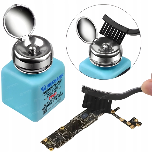 BUTELKA DOZOWNIK Z POMPKĄ WANIENKĄ NIEBIESKIA MECHANIC 100ml HDPE ESD SAFE