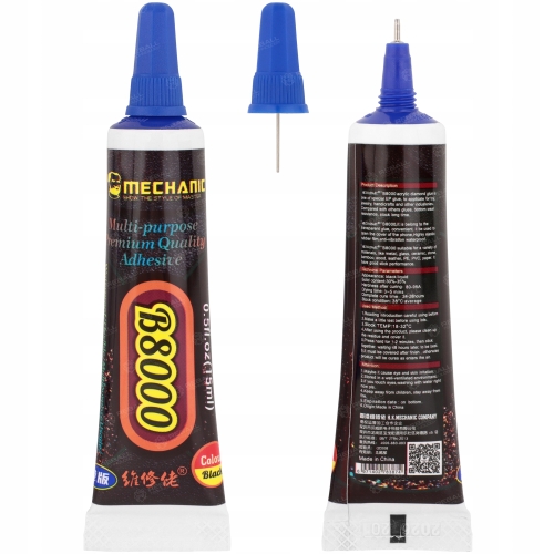 KLEJ MECHANIC B8000 PREMIUM CZARNY MONTAŻOWY SYNTETYCZNY CZARNY KOLOR 15ml