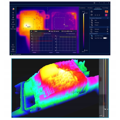 KAMERA TERMOWIZYJNA 3D DYTSPECTRUMOWL CA10 PCB BGA INSPEKCJA