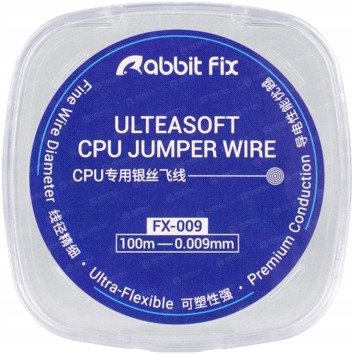 DRUT POSREBRZANY NAPRAWA ŚCIEŻEK RABBIT FIX 0,009mm 100m FX-009 CIENKI