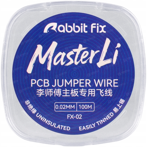 DRUT MIEDZIANY NIEIZOLOWANY NAPRAWA RABBIT FIX 0,02mm 100m FX-02 MASTER LI