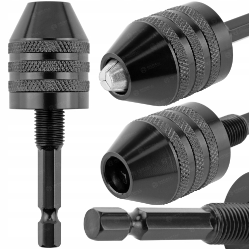 UCHWYT WIERTARSKI MINI GŁÓWKA SAMOZACISKOWA 1/4" HEX DO WIERTEŁ 0.6-8,0mm