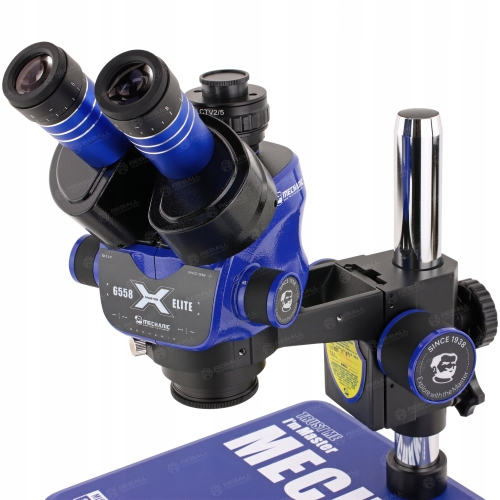 MIKROSKOP STEREOSKOPOWY TRINOKULAROWY MECHANIC 6558 ELITE-B11 6.5-58x