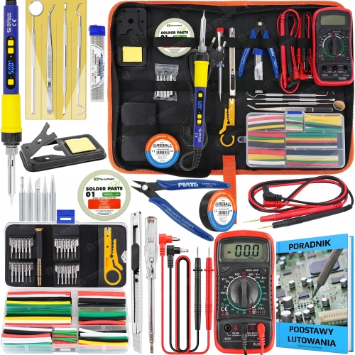 ZESTAW LUTOWNICA REBALL RT-990 90W NOWY MODEL+AKCESORIA MULTIMETR ETUI 49EL