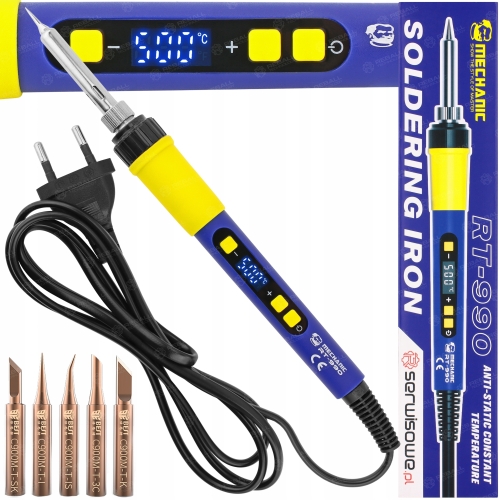 MOCNA LUTOWNICA PRECYZYJNA REBALL RT-990 **90W NOWY MODEL**+5 GROTÓW MIEDŹ