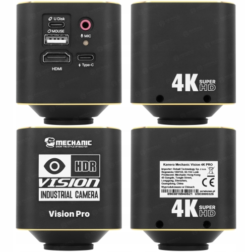 CYFROWA KAMERA DO MIKROSKOPÓW MECHANIC VISION 4K PRO USB-C WYMIAROWANIE