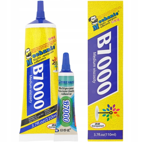 KLEJ MONTAŻOWY B7000 UNIWERSALNY TRANSPARENTNY 110ml + DRUGI B-7000 PREMIUM