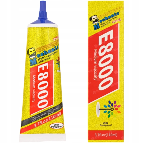 KLEJ MONTAŻOWY E8000 UNIWERSALNY TRANSPARENTNY 110ml + DRUGI B7000 PREMIUM