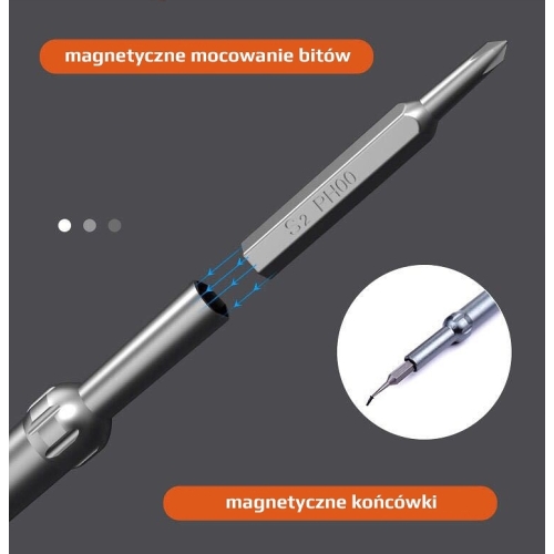 ZESTAW ŚRUBOKRĘTÓW PRECYZYJNYCH WKRĘTAKÓW BITÓW RT0125 DO TELEFONÓW 50w1