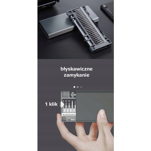 ZESTAW ŚRUBOKRĘTÓW PRECYZYJNYCH WKRĘTAKÓW BITÓW RT0125 DO TELEFONÓW 50w1
